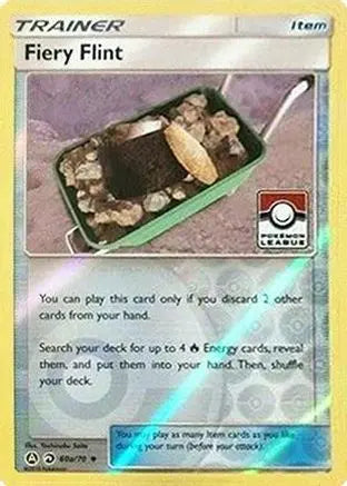 Fiery Flint (60a/70) (League Promo) [Sun & Moon: Dragon Majesty] Pokémon