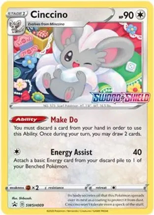 Cinccino (SWSH009) (Prerelease Promo) [Sword & Shield: Black Star Promos] Pokémon