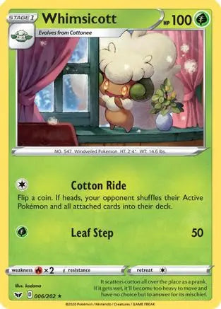 Whimsicott (006/202) [Sword & Shield: Base Set] Pokémon