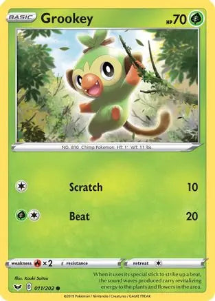 Grookey (011/202) [Sword & Shield: Base Set] Pokémon