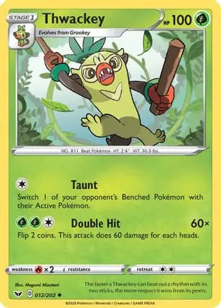 Thwackey (012/202) [Sword & Shield: Base Set] Pokémon