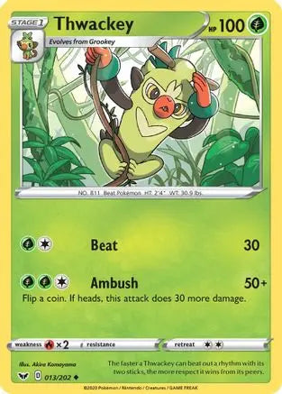 Thwackey (013/202) [Sword & Shield: Base Set] Pokémon