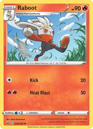 Raboot (033/202) [Sword & Shield: Base Set] Pokémon