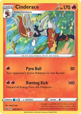 Cinderace (035/202) [Sword & Shield: Base Set] Pokémon