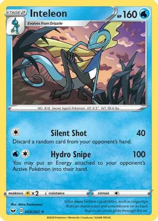 Inteleon (059/202) [Sword & Shield: Base Set] Pokémon