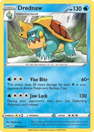 Drednaw (061/202) [Sword & Shield: Base Set] Pokémon