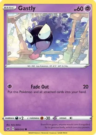 Gastly (083/202) [Sword & Shield: Base Set] Pokémon
