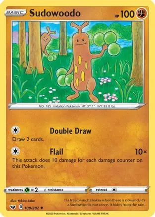 Sudowoodo (100/202) [Sword & Shield: Base Set] Pokémon