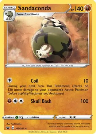 Sandaconda (109/202) [Sword & Shield: Base Set] Pokémon