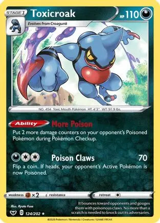Toxicroak (124/202) [Sword & Shield: Base Set] Pokémon