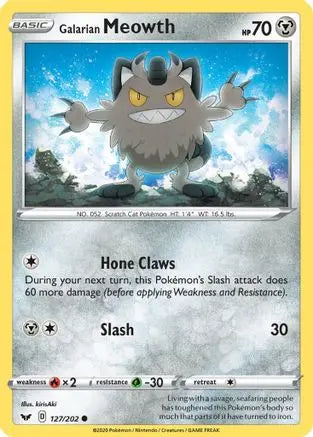 Galarian Meowth (127/202) [Sword & Shield: Base Set] Pokémon