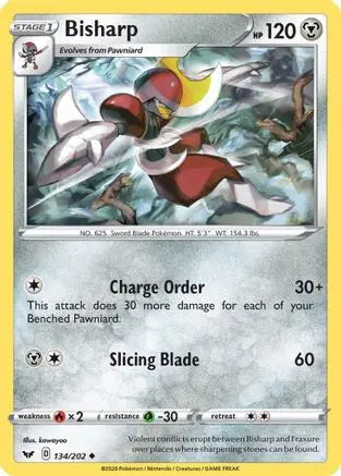 Bisharp (134/202) [Sword & Shield: Base Set] Pokémon