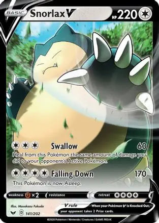 Snorlax V (141/202) [Sword & Shield: Base Set] Pokémon