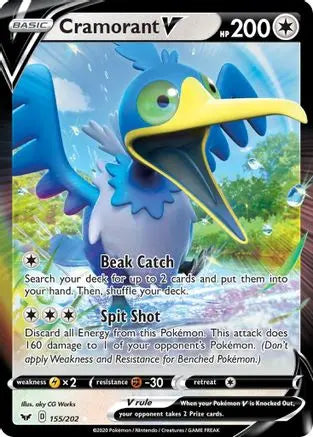 Cramorant V (155/202) [Sword & Shield: Base Set] Pokémon