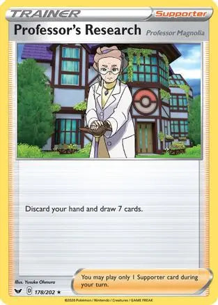 Professor's Research (178/202) (Professor Magnolia) [Sword & Shield: Base Set] Pokémon