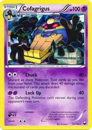 Cofagrigus (52/108) (Cracked Ice Holo) (Theme Deck Exclusive) [Black & White: Dark Explorers] Pokémon