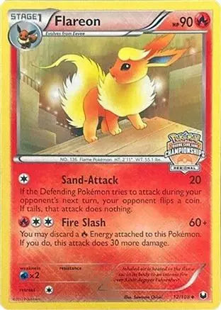 Flareon (12/108) (Regional Championship 2013 Promo) [Black & White: Dark Explorers] Pokémon