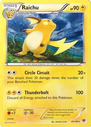 Raichu (43/146) (Cosmos Holo) (Blister Exclusive) [XY: Base Set] Pokémon
