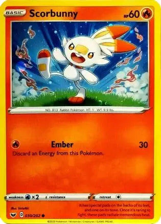 Scorbunny (030/202) (Cosmos Holo) [Sword & Shield: Base Set] Pokémon