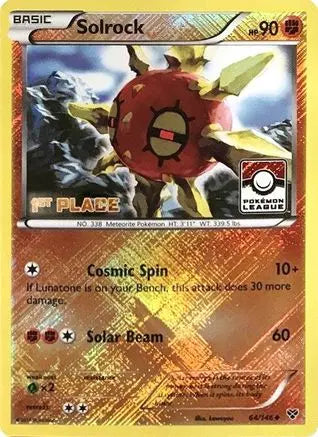 Solrock (64/146) (1st Place League Challenge Promo) [XY: Base Set] Pokémon