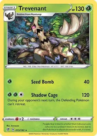 Trevenant (015/192) [Sword & Shield: Rebel Clash] Pokémon