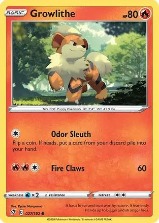 Growlithe (027/192) [Sword & Shield: Rebel Clash] Pokémon