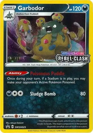 Garbodor (SWSH025) (Staff Prerelease Promo) [Sword & Shield: Black Star Promos] Pokémon