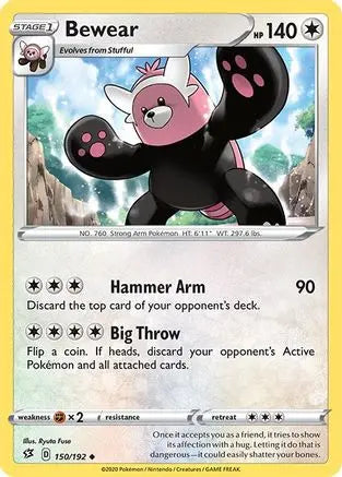 Bewear (150/192) [Sword & Shield: Rebel Clash] Pokémon