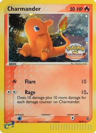 Charmander (98/97) (City Championship Promo) [EX: Dragon] Pokémon
