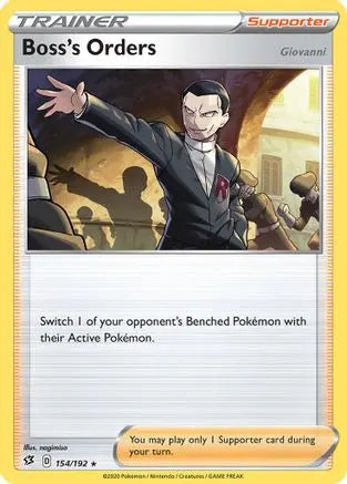 Boss's Orders (154/192) (Giovanni) [Sword & Shield: Rebel Clash] Pokémon