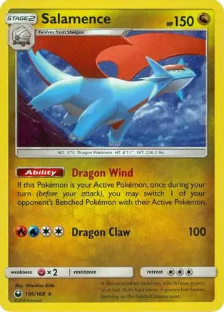 Salamence (106/168) (Cosmos Holo) [Sun & Moon: Celestial Storm] Pokémon