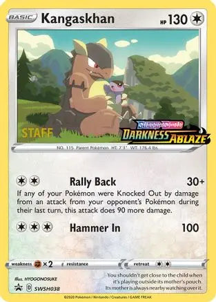 Kangaskhan (SWSH038) (Staff Prerelease Promo) [Sword & Shield: Black Star Promos] Pokémon