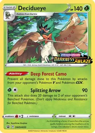 Decidueye (SWSH035) (Prerelease Promo) [Sword & Shield: Black Star Promos] Pokémon