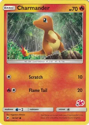 Charmander (18/147) (Charizard Stamp #16) [Battle Academy 2020] Pokémon