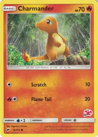Charmander (18/147) (Charizard Stamp #56) [Battle Academy 2020] Pokémon