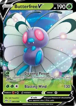 Butterfree V (001/189) [Sword & Shield: Darkness Ablaze] Pokémon