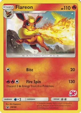 Flareon (SM186) (Charizard Stamp #44) [Battle Academy 2020] Pokémon