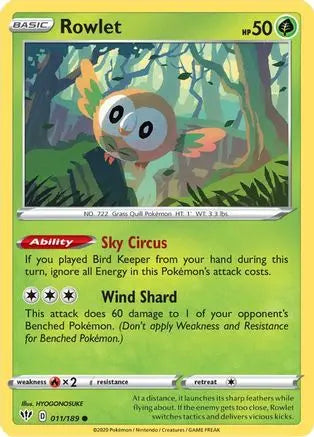 Rowlet (011/189) [Sword & Shield: Darkness Ablaze] Pokémon