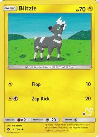 Blitzle (81/214) (Pikachu Stamp #19) [Battle Academy 2020] Pokémon