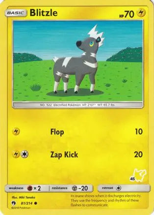 Blitzle (81/214) (Pikachu Stamp #45) [Battle Academy 2020] Pokémon