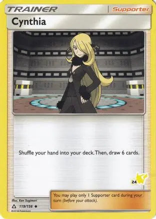 Cynthia (119/156) (Pikachu Stamp #24) [Battle Academy 2020] Pokémon