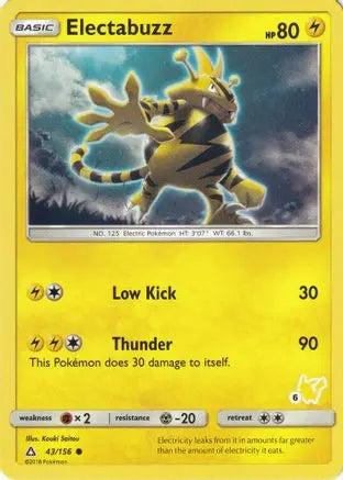 Electabuzz (43/156) (Pikachu Stamp #6) [Battle Academy 2020] Pokémon