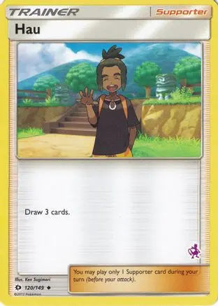 Hau (120/149) (Mewtwo Deck) [Battle Academy 2020] Pokémon