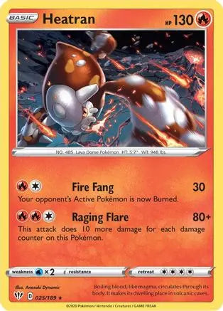 Heatran (025/189) [Sword & Shield: Darkness Ablaze] Pokémon