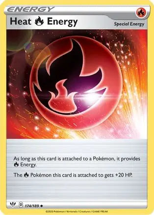 Heat Fire Energy (174/189) [Sword & Shield: Darkness Ablaze] Pokémon