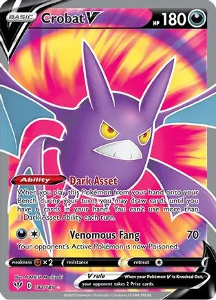 Crobat V (182/189) [Sword & Shield: Darkness Ablaze] Pokémon