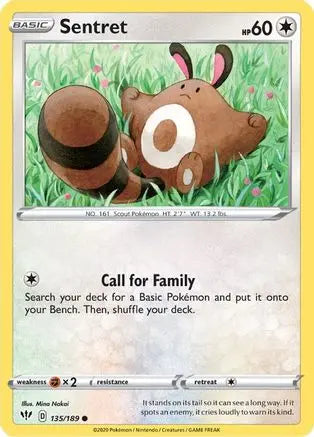 Sentret (135/189) [Sword & Shield: Darkness Ablaze] Pokémon
