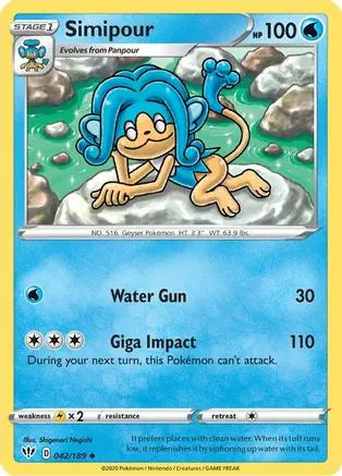 Simipour (042/189) [Sword & Shield: Darkness Ablaze] Pokémon