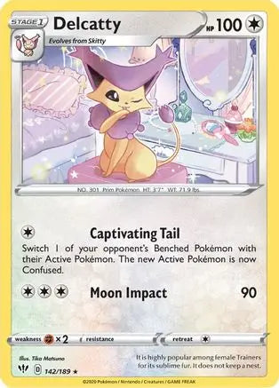 Delcatty (142/189) [Sword & Shield: Darkness Ablaze] Pokémon