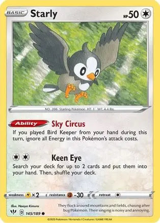 Starly (145/189) [Sword & Shield: Darkness Ablaze] Pokémon